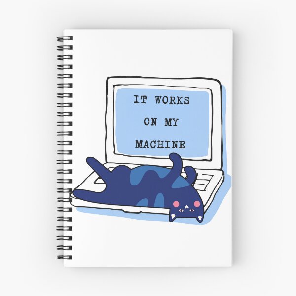 Item preview, Funny Cat on Laptop It Works On My Machine - Cute Kitten Programming Coding Humor designed and sold by ValeGraficArte.