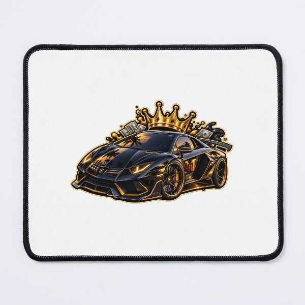 Item preview, Royal Black Supercar – Luxury Crown & Golden Speed designed and sold by ArtSculpt.