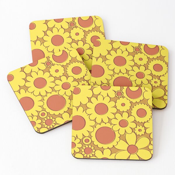Item preview, Groovy Daisy Floral in Goldenrod + Yellow designed and sold by YesterdayColl.