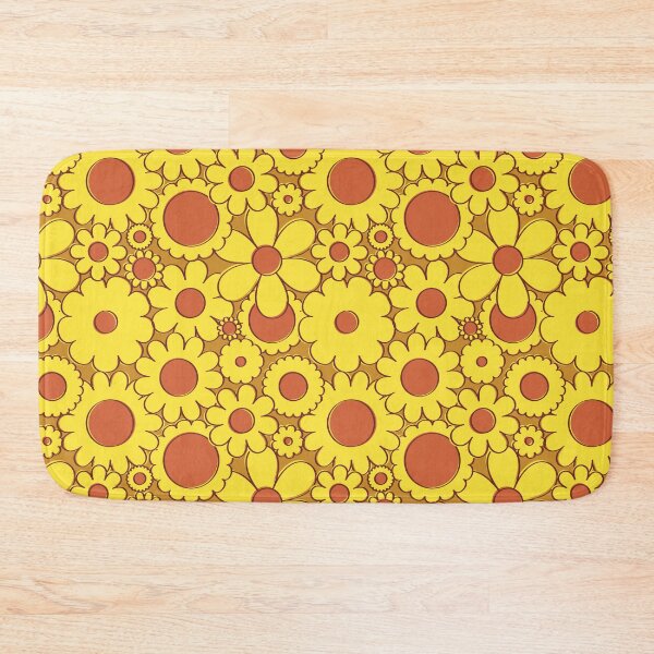 Item preview, Groovy Daisy Floral in Goldenrod + Yellow designed and sold by YesterdayColl.