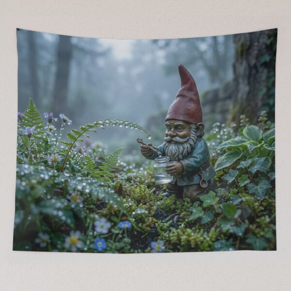 Item preview, Wroclaw Gnome Collecting Dewdrops at Dawn designed and sold by Purrfecta.