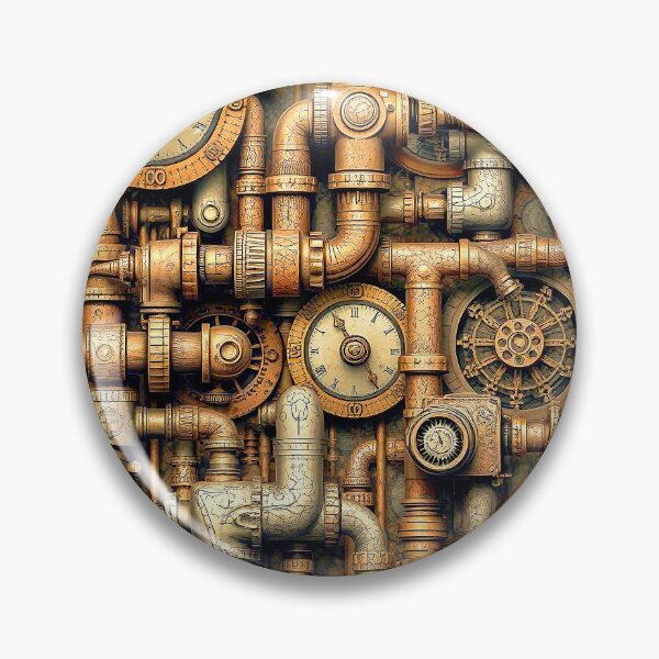 Item preview, Gears, Pipes, Steampunk Design designed and sold by Retro Art Factory.