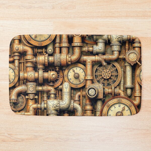 Item preview, Gears, Pipes, Steampunk Design designed and sold by Retro Art Factory.