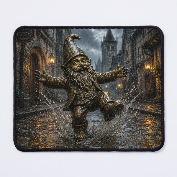 Item preview, Wroclaw Joyful Gnome in a Rainstorm designed and sold by Purrfecta.