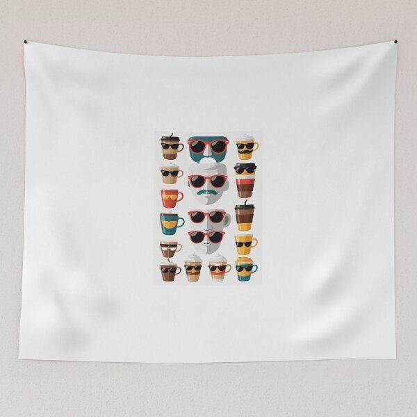 Item preview, Coffee Cup Character Cool Sunglasses Look – Coffee lover gift designed and sold by michallechowicz.
