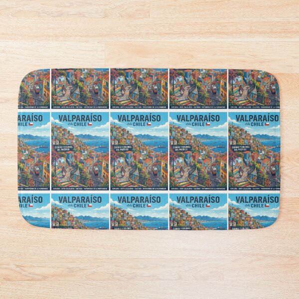 Item preview, Valparaíso Chile Vintage Retro Travel Poster Art designed and sold by ElartedeNoel.