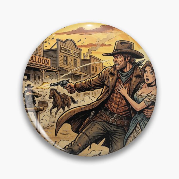 Item preview, Guns at Sundown Western Comic Cover designed and sold by JonelleTshirts.