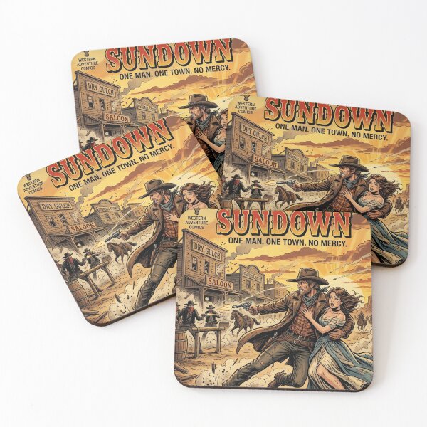 Item preview, Guns at Sundown Western Comic Cover designed and sold by JonelleTshirts.