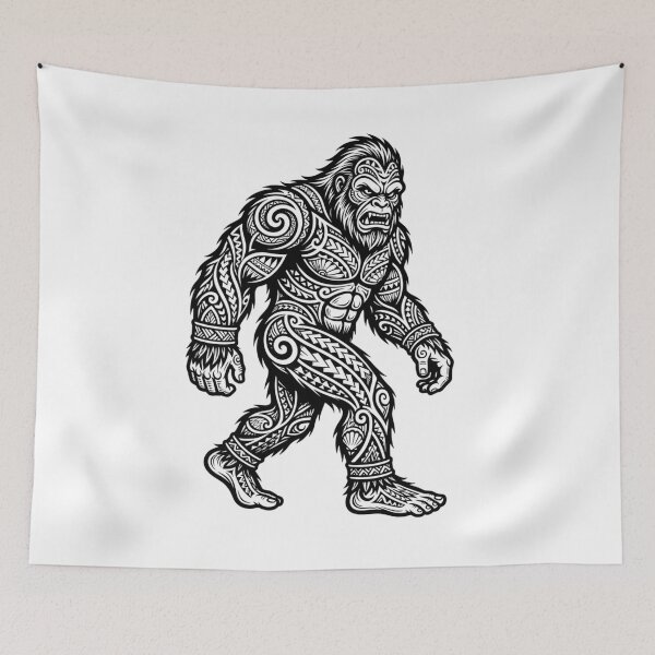 Item preview, Hawaiian Tribal Bigfoot - Sasquatch Art Tattoo Design designed and sold by Spank My Yeti.