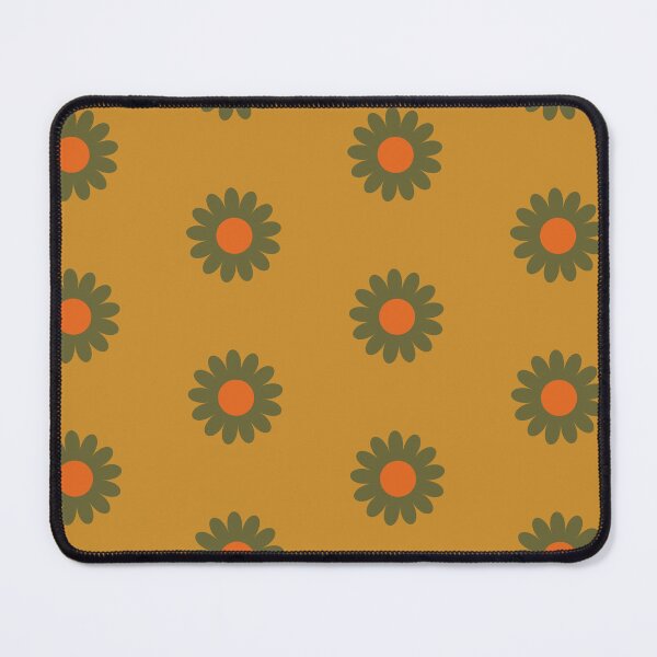 Item preview, Retro Simple Scandi Daisies in Goldenrod + Olive designed and sold by YesterdayColl.