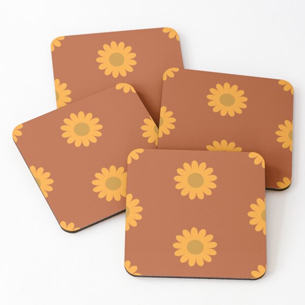 Item preview, Retro Simple Scandi Daisies in Rust + Goldenrod designed and sold by YesterdayColl.