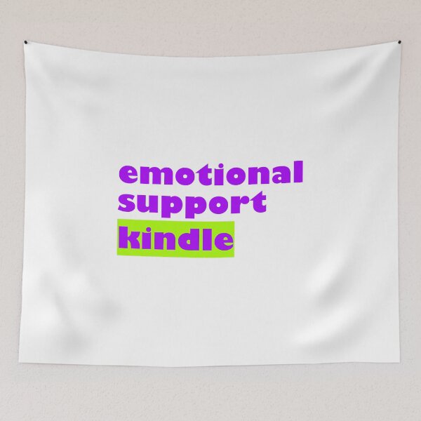 Item preview, emotional support kindle - purple and green sticker designed and sold by CHIRONDesignerwannabe.