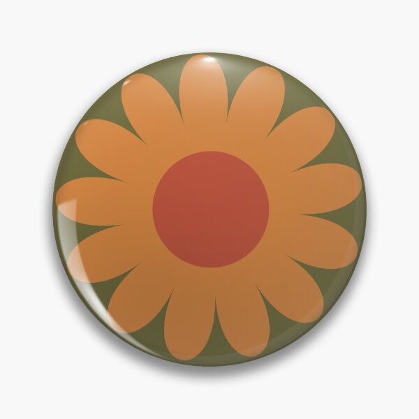 Item preview, Retro Simple Scandi Daisies in Olive Avocado + Goldenrod designed and sold by YesterdayColl.