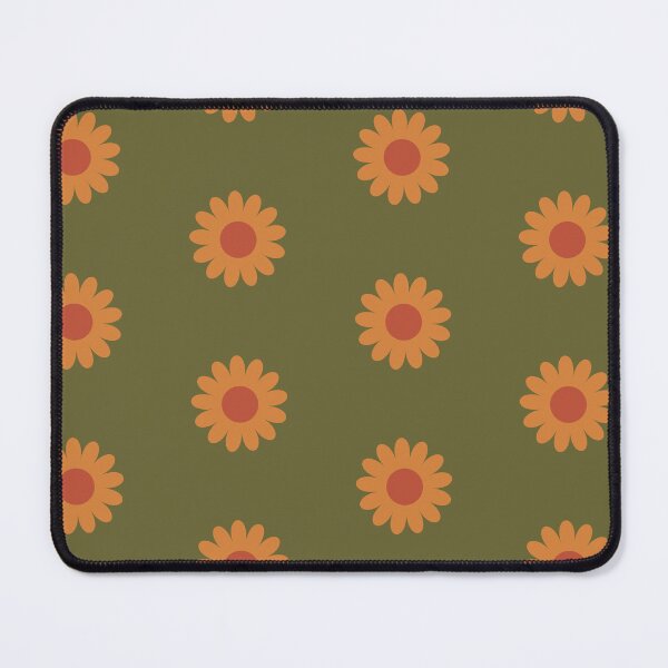 Item preview, Retro Simple Scandi Daisies in Olive Avocado + Goldenrod designed and sold by YesterdayColl.