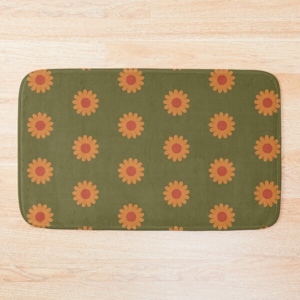 Item preview, Retro Simple Scandi Daisies in Olive Avocado + Goldenrod designed and sold by YesterdayColl.