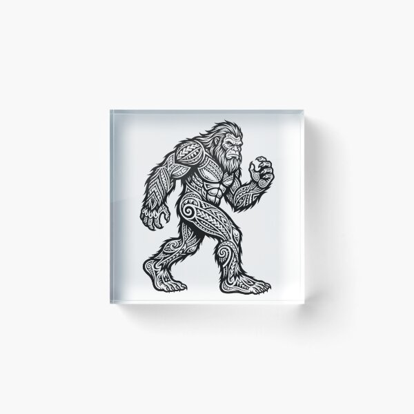 Item preview, Samoan Tribal Bigfoot - Sasquatch Art Tattoo Design designed and sold by Spank My Yeti.