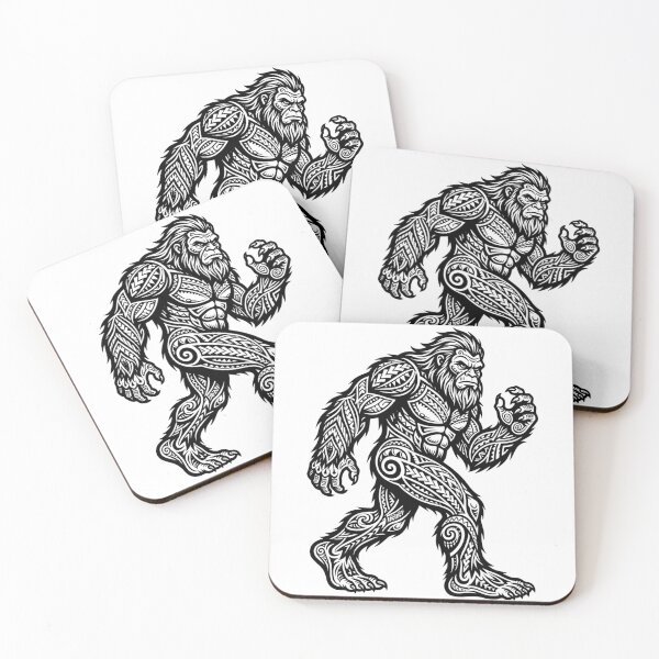Item preview, Samoan Tribal Bigfoot - Sasquatch Art Tattoo Design designed and sold by Spank My Yeti.