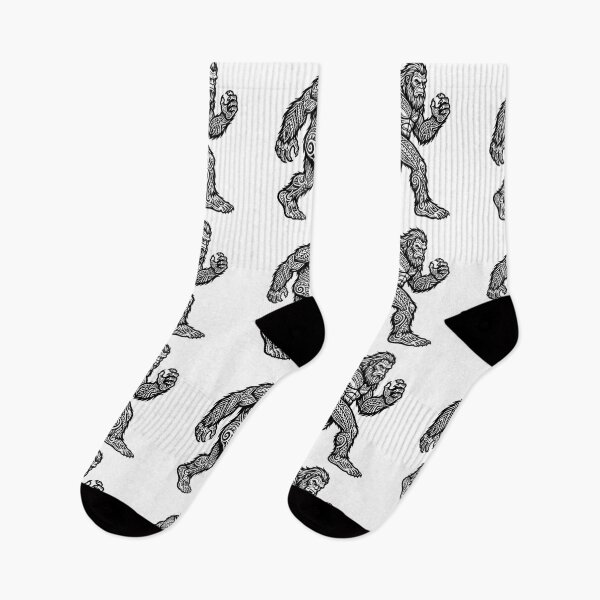 Aperçu de l'œuvre Motifs de tatouage tribaux samoans Bigfoot - Sasquatch créée et vendue par Spank My Yeti.