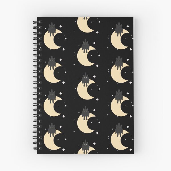 Item preview, Arte vectorial celestial de gato en la luna (gato de obsidiana negra sobre la luna con estrellas a su alrededor) designed and sold by ZodiacGradient.