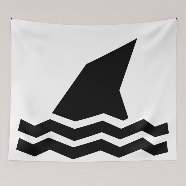 Item preview, Shark Fin Geometric Black and White Design designed and sold by matybrak.