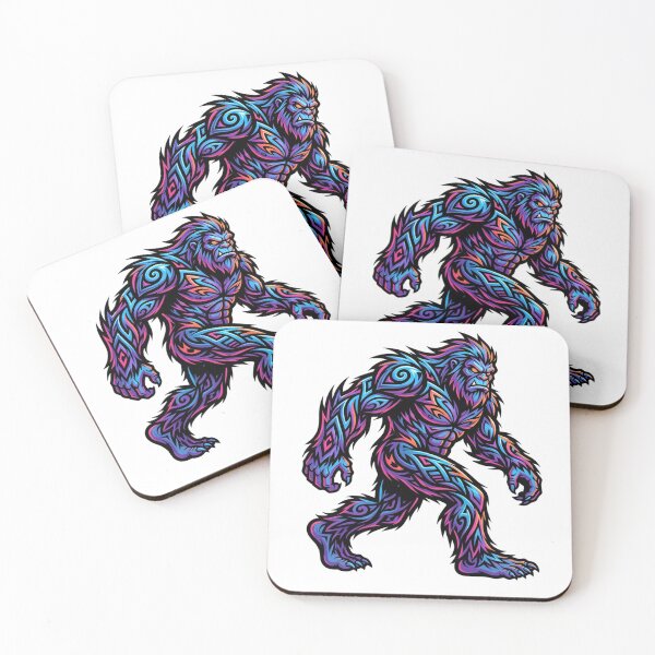Item preview, Y2K Tribal Bigfoot - Sasquatch Art Tattoo Design designed and sold by Spank My Yeti.