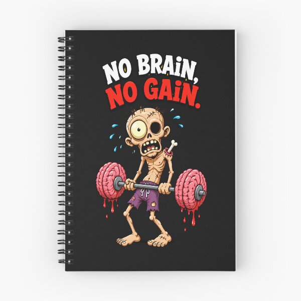 Item preview, NO BRAIN, NO GAIN - FUNNY ZOMBIE BODYBUILDER designed and sold by UrbaneVibeCo.