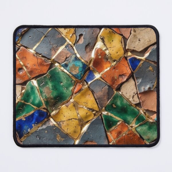 Item preview, Kintsugi Tiles Pattern Art - Gold Seam Japanese Print designed and sold by Purrfecta.