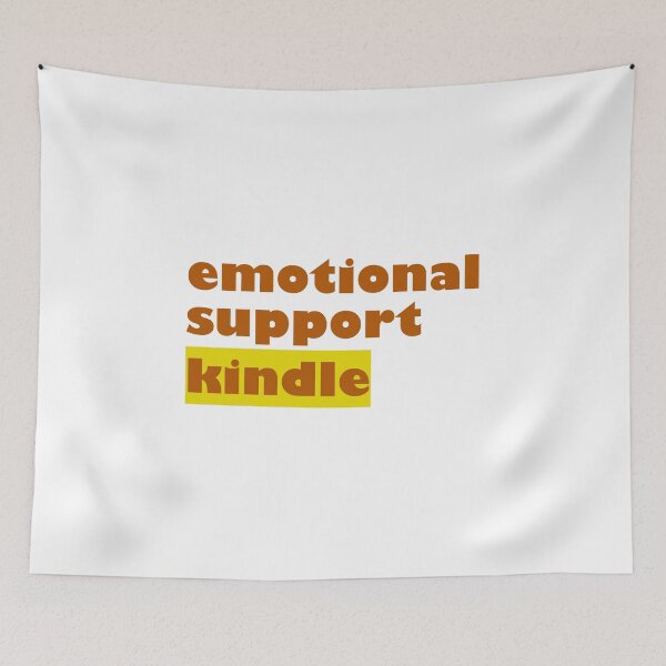 Item preview, Copy of emotional support kindle - brown and yellow sticker designed and sold by CHIRONDesignerwannabe.