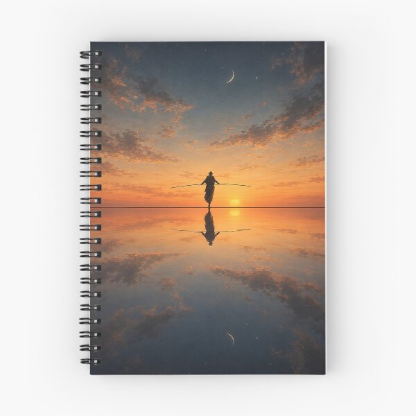 Item preview, Between Sky and Stillness – Surreal Balance Walker Sunset Art designed and sold by SacredLensV.