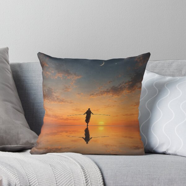 Item preview, Between Sky and Stillness – Surreal Balance Walker Sunset Art designed and sold by SacredLensV.