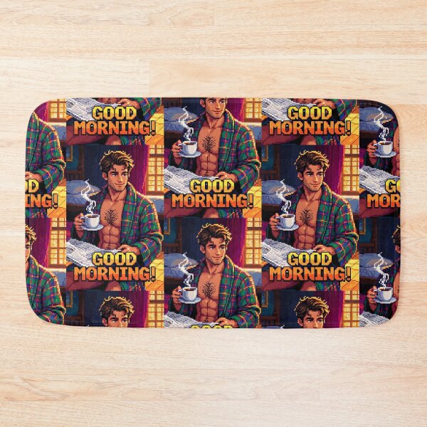 Item preview, Good Morning Pixel Art Coffee Lover Cozy Retro designed and sold by ZhivanCrimson.