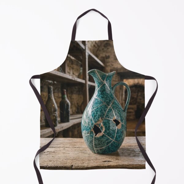 Item preview, Kintsugi Carafe Art - Elegant Japanese Kitchen Print designed and sold by Purrfecta.