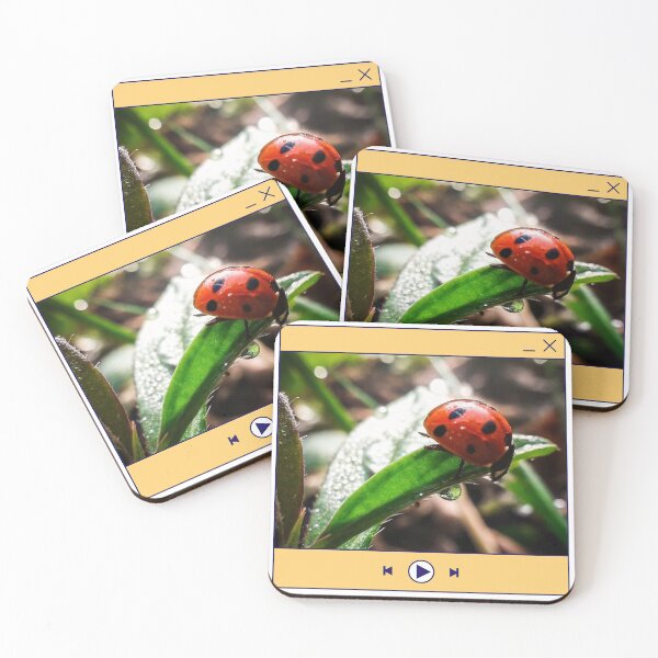 Item preview, Cute Ladybug Retro Computer Window designed and sold by shopzarani.