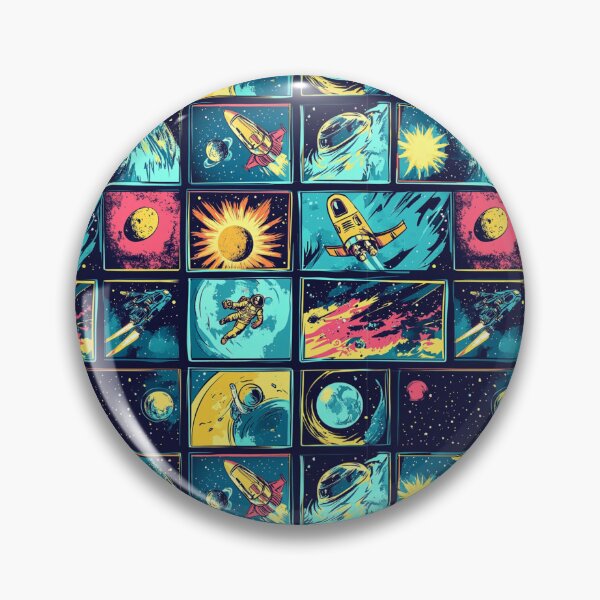 Item preview, Retro Space Adventure Sci-Fi Comic Pattern designed and sold by Szpaku desart .