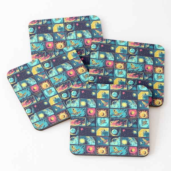 Item preview, Retro Space Adventure Sci-Fi Comic Pattern designed and sold by Szpaku desart .