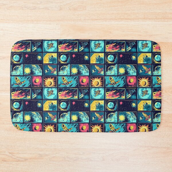 Item preview, Retro Space Adventure Sci-Fi Comic Pattern designed and sold by Szpaku desart .