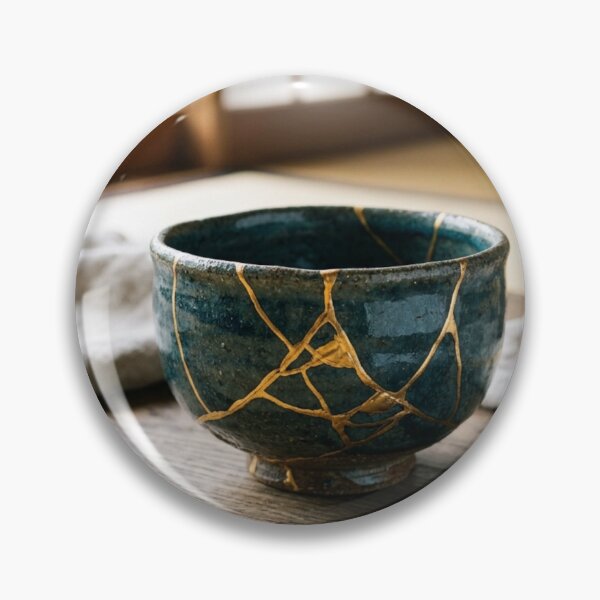 Item preview, Kintsugi Bowl in Studio Setting - Japanese Home Decor Art designed and sold by Purrfecta.