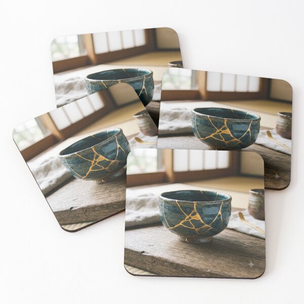 Item preview, Kintsugi Bowl in Studio Setting - Japanese Home Decor Art designed and sold by Purrfecta.