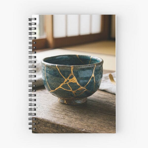 Item preview, Kintsugi Bowl in Studio Setting - Japanese Home Decor Art designed and sold by Purrfecta.