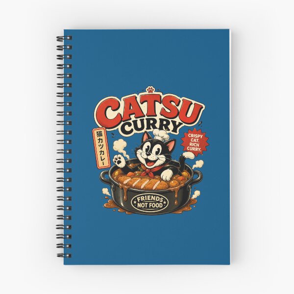 Item preview, Catsu Curry Funny Cat Chef Japanese Food Pun designed and sold by BigfeetLittlepaws.