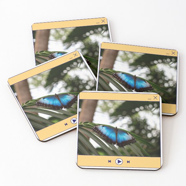 Item preview, Blue Morpho Butterfly Retro UI designed and sold by shopzarani.