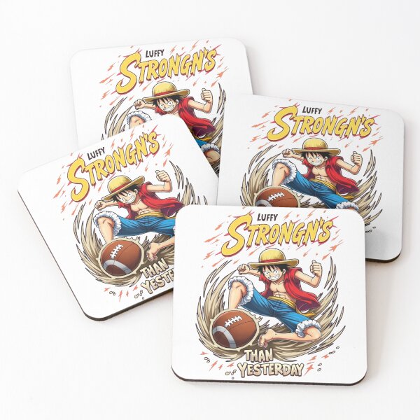 Item preview, Luffy Stronger Than Yesterday Anime Football Power designed and sold by FreakToons.