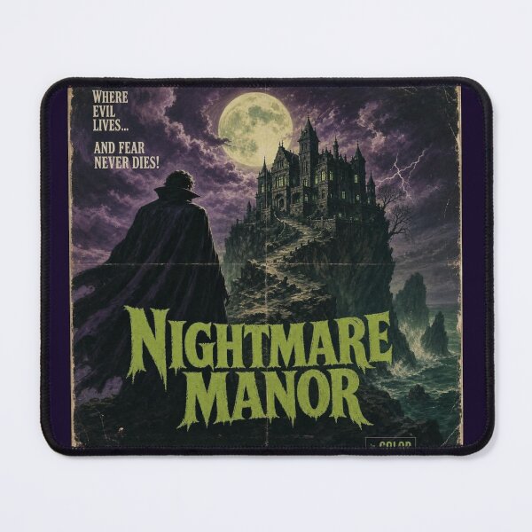 Item preview, Nightmare Manor 70s Gothic Horror Poster designed and sold by TicoInk.