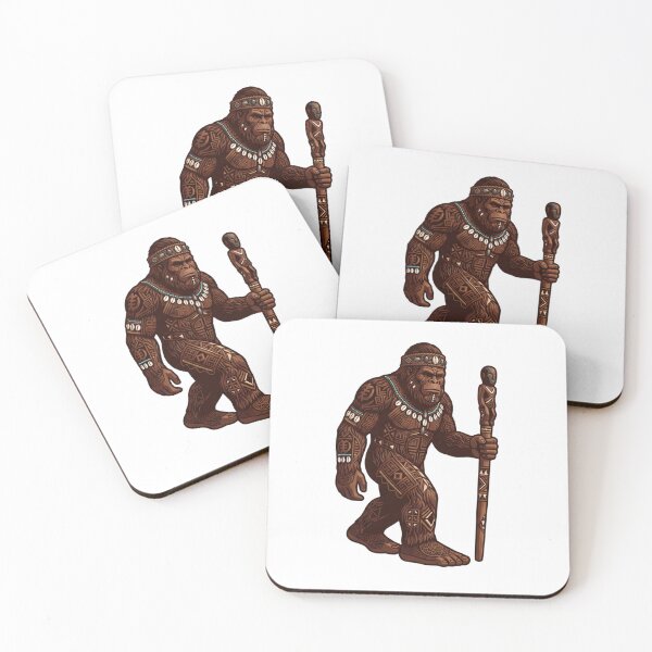 Item preview, African Tribal Bigfoot - Sasquatch Art Tattoo Design designed and sold by Spank My Yeti.
