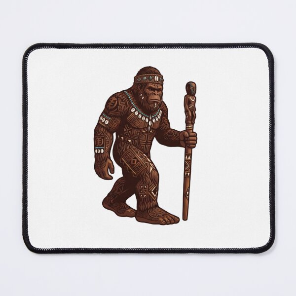 Item preview, African Tribal Bigfoot - Sasquatch Art Tattoo Design designed and sold by Spank My Yeti.
