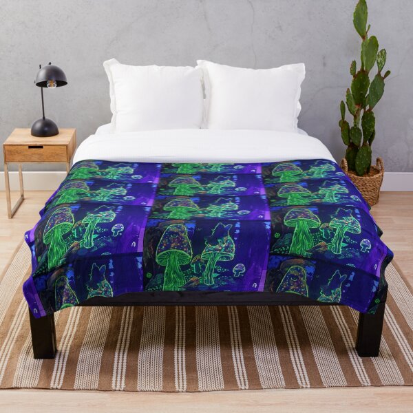 Item preview, Ultra violet mushroom forest  designed and sold by PEACELOVERSART.