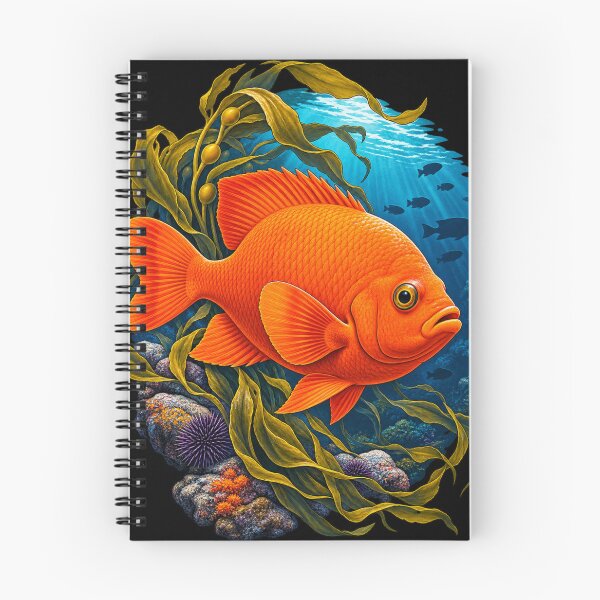 Item preview, Garibaldi Fish California Kelp Forest Art designed and sold by JKDJ.
