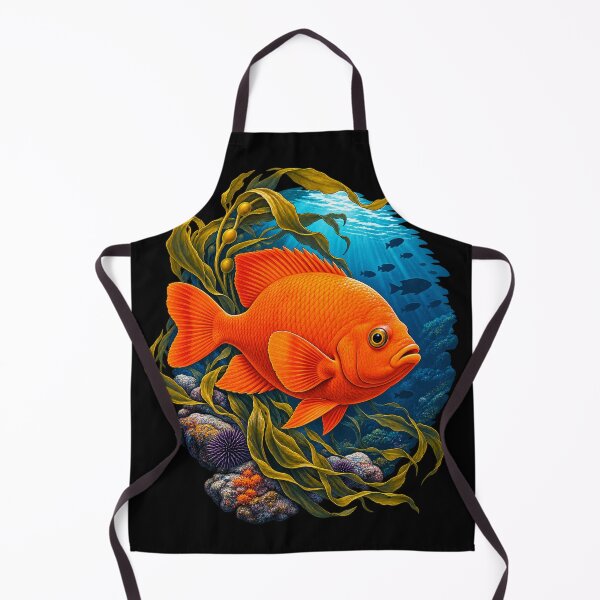 Item preview, Garibaldi Fish California Kelp Forest Art designed and sold by JKDJ.