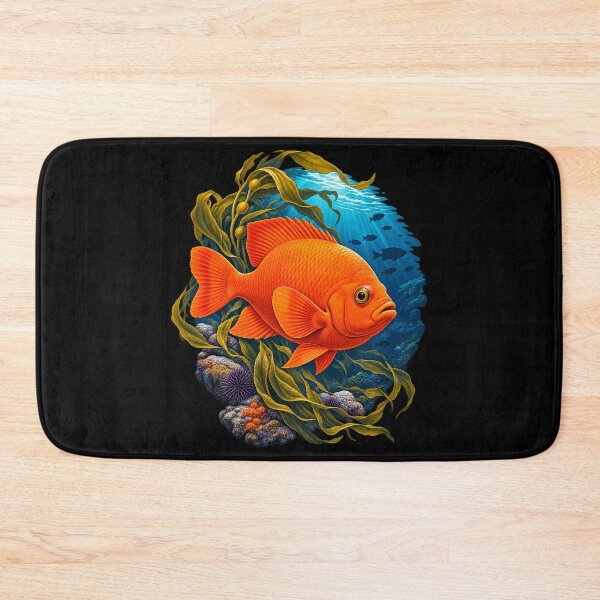 Item preview, Garibaldi Fish California Kelp Forest Art designed and sold by JKDJ.