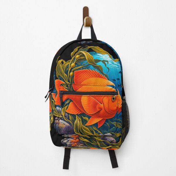 Item preview, Garibaldi Fish California Kelp Forest Art designed and sold by JKDJ.